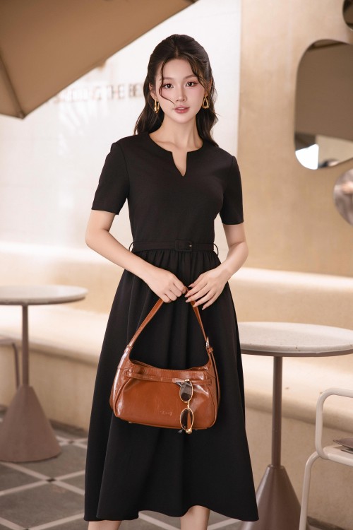 Sixdo Woven Flared Dress